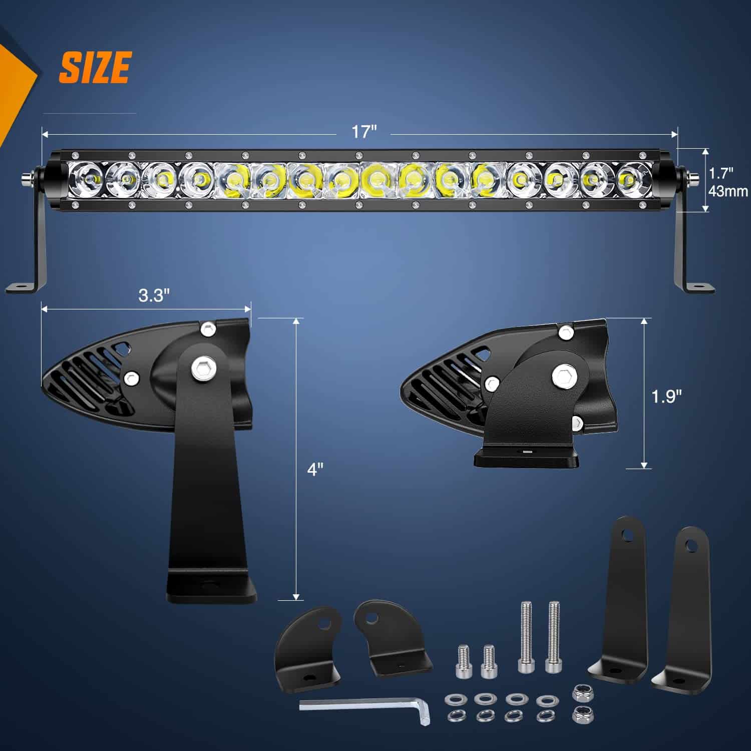 Nilight - 40004C-A Barra de luces LED 21 pulgadas 100W Spot - Imagen 3