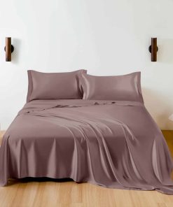 Juego de sábanas de seda THXSILK 100%, 7A+ Juego de sábanas