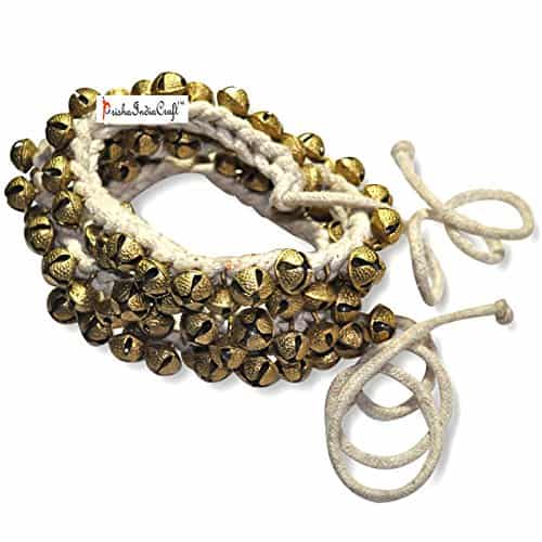 Par de Kathak Ghungroo de Prisha India Craft, (75+75) (12