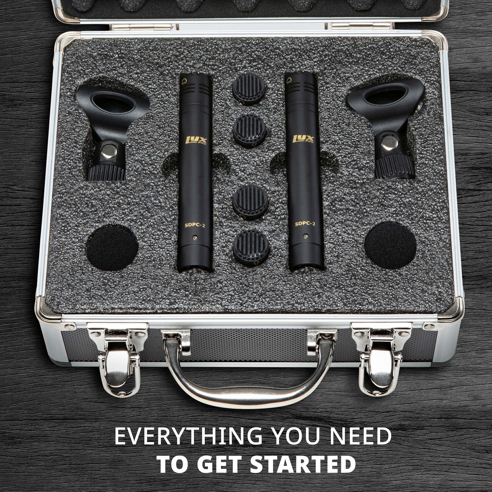 Set de micrófonos de lápiz condensador estéreo LyxPro - Imagen 9