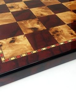 Tablero de ajedrez de 18" en color cerezo brillante y
