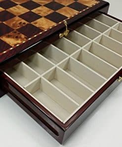 Tablero de ajedrez de almacenamiento brillante de 17" con 2