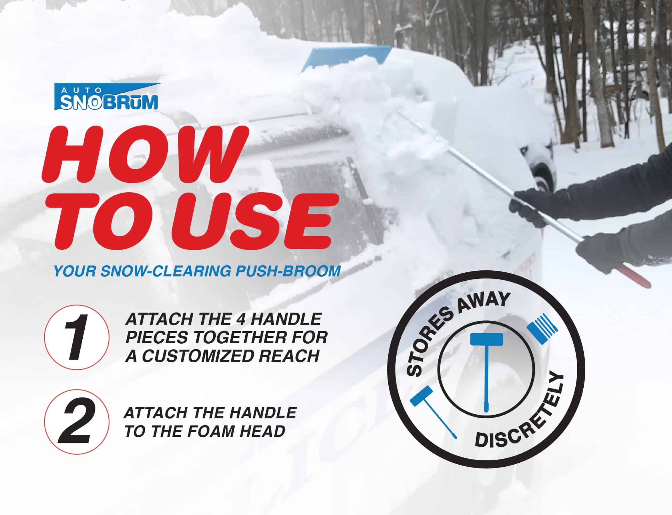 SNOBRUM - Quitanieves para Coches y Camiones - Escoba de - Imagen 7