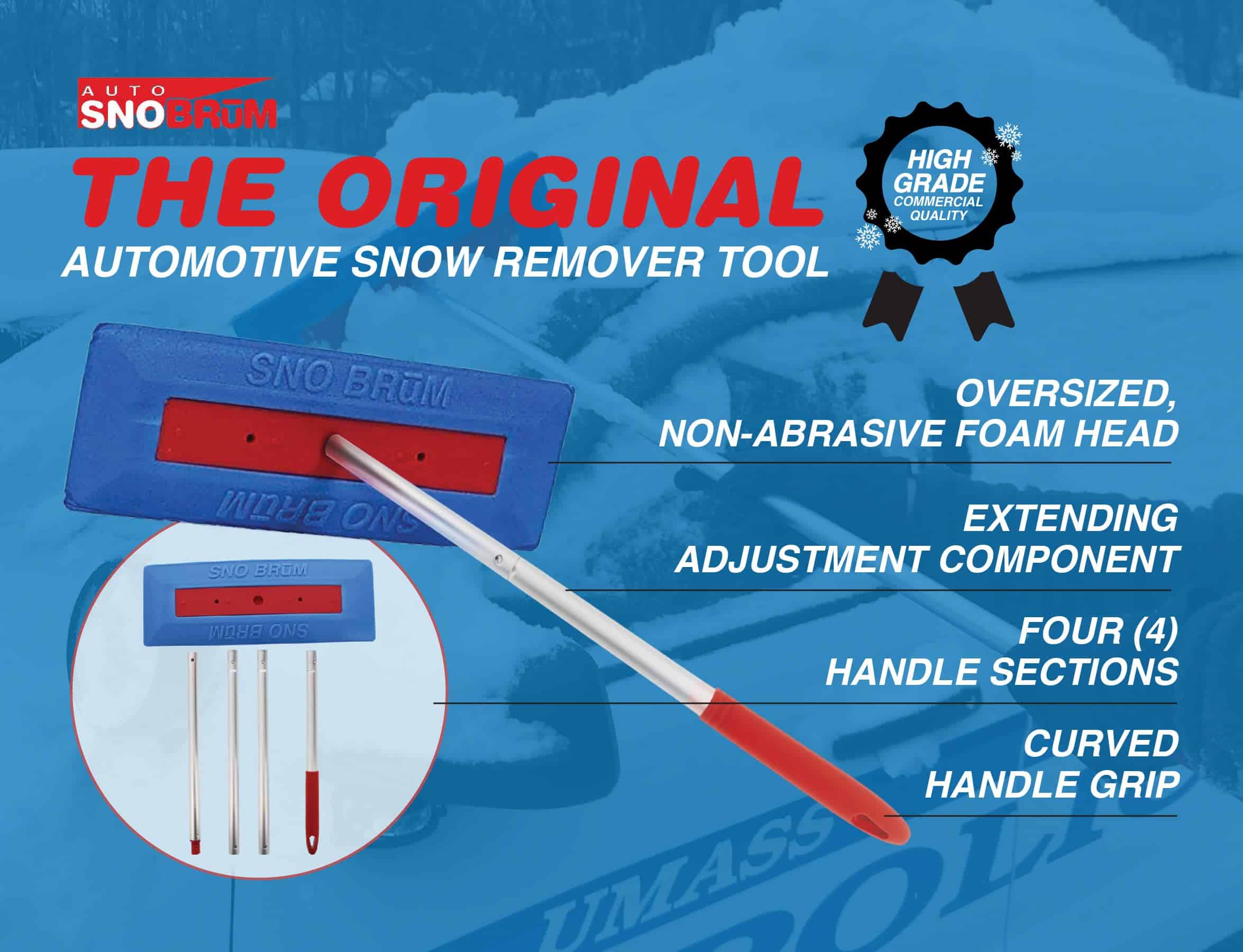 SNOBRUM - Quitanieves para Coches y Camiones - Escoba de - Imagen 3