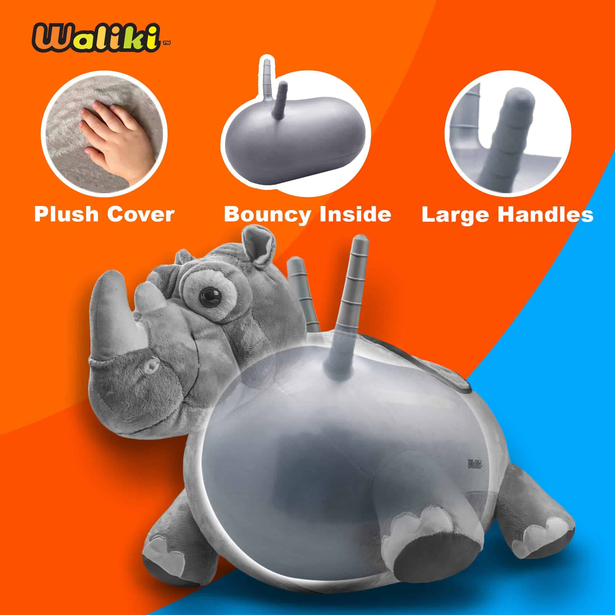 Caballo Saltarín Inflable WALIKI | Caballo Saltarín para - Imagen 4