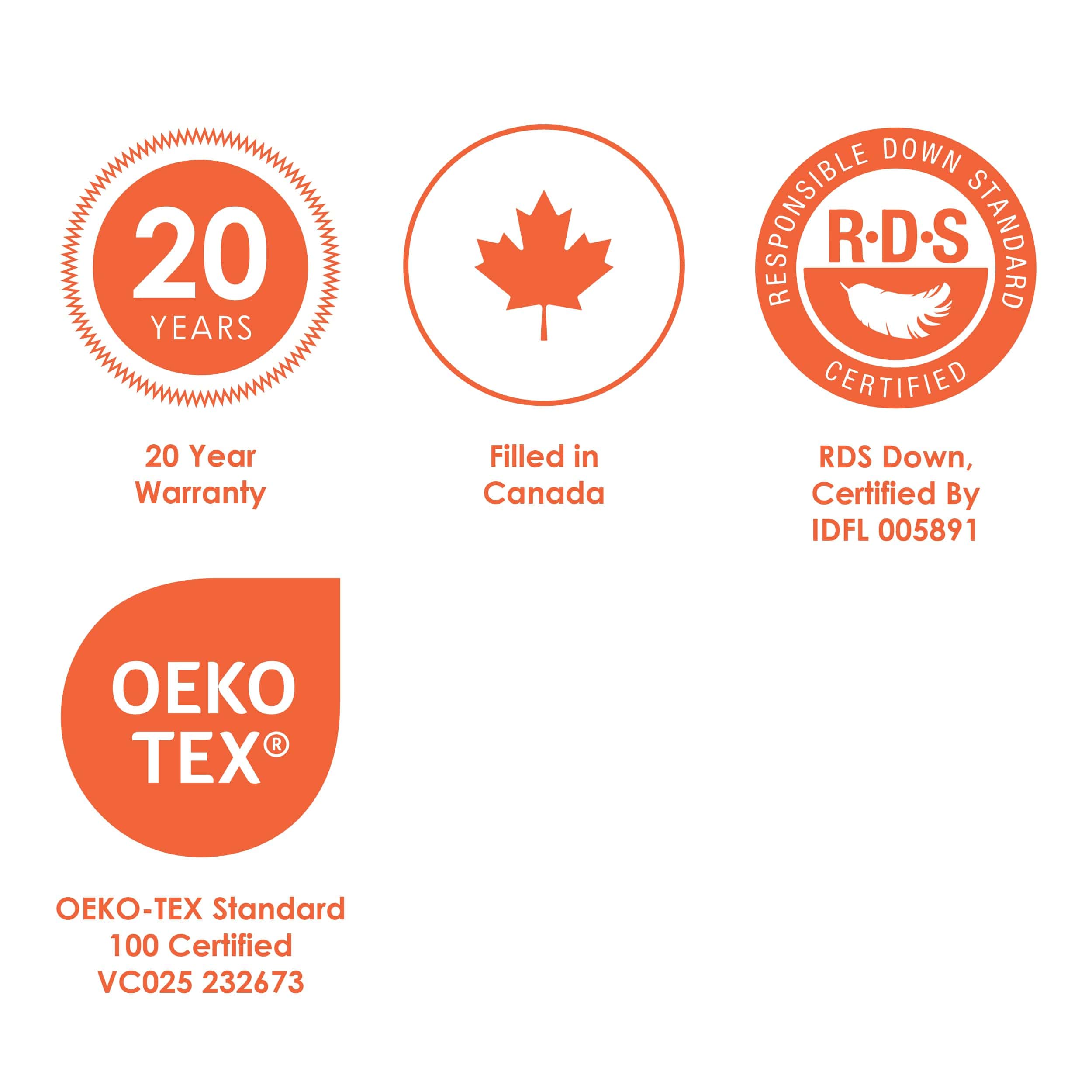 Edredón de plumas y plumón blanco de peso regular 625 Loft - Imagen 8