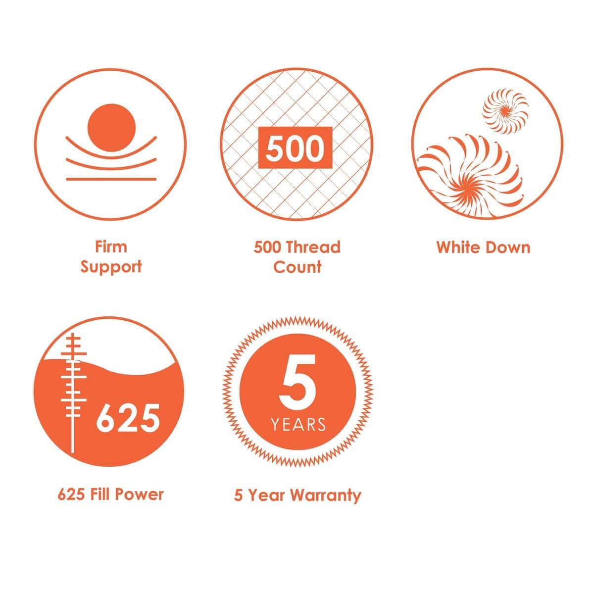 Almohada Firme de Plumas y Plumón Blanco de 625 Fill Power - Imagen 7