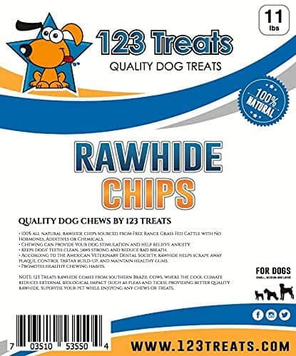 123 Treats Chips de Piel Cruda, Premios para Perros de Piel - Imagen 10