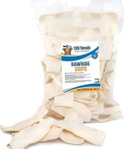 123 Treats Chips de Piel Cruda, Premios para Perros de Piel