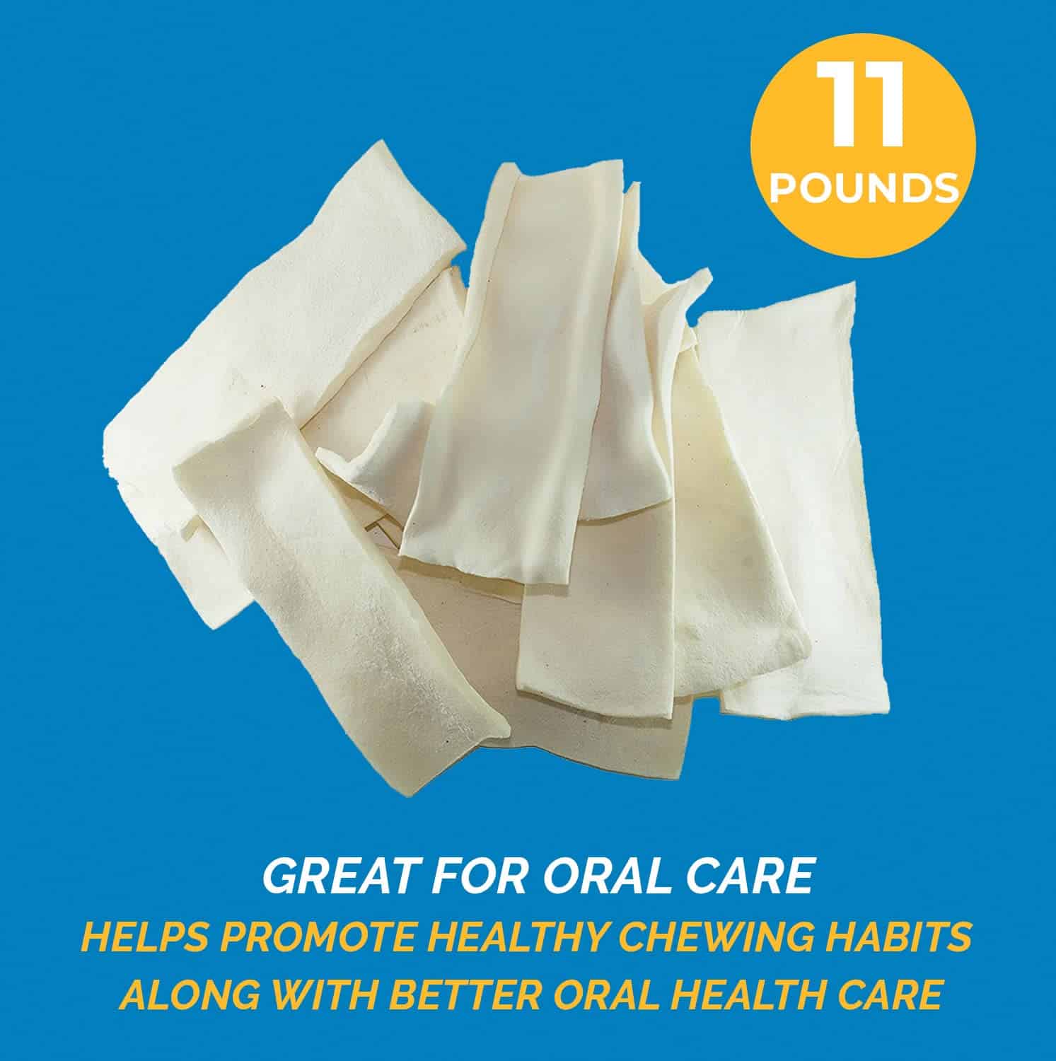 123 Treats Chips de Piel Cruda, Premios para Perros de Piel - Imagen 4