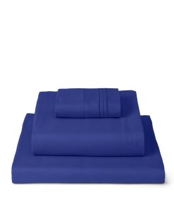 Juego de sábanas Mellanni Twin - Colección -Azul Real