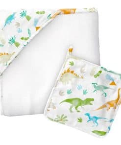 Toalla con capucha de muselina Stephen Joseph para bebé con