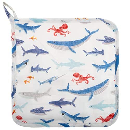 Toalla con capucha de muselina para bebé Stephen Joseph con - Imagen 6