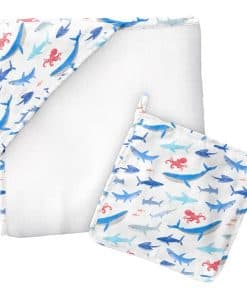 Toalla con capucha de muselina para bebé Stephen Joseph con