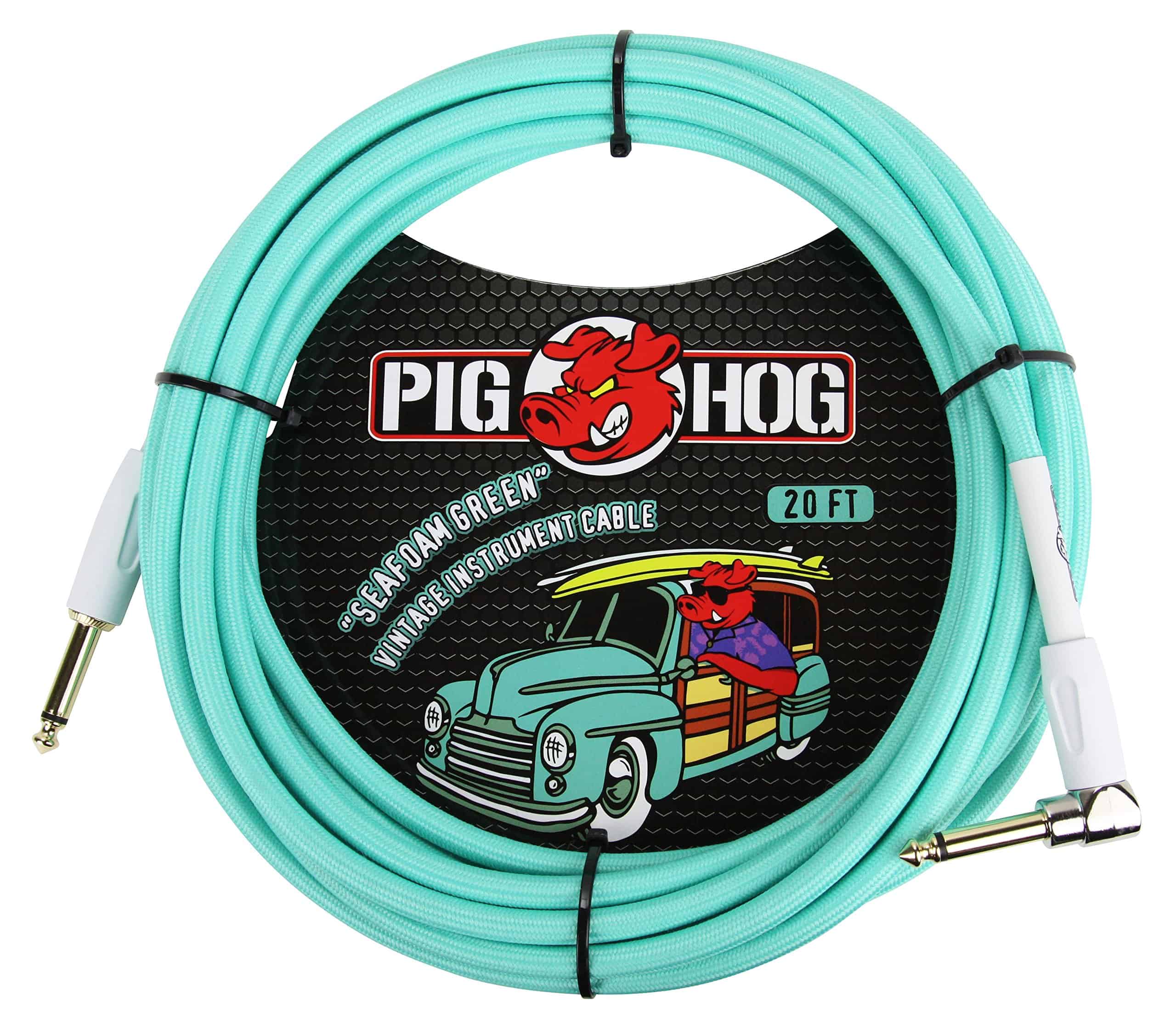 Cable de Instrumento Pig Hog PCH20SGR Verde Menta de 20