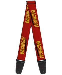 Correa de Guitarra Buckle-Down - BAZINGA! Rojo/Oro/Negro -