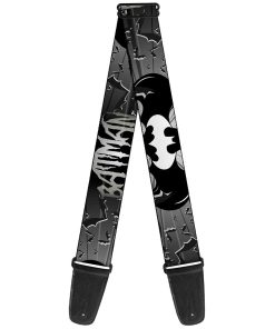 Correa de guitarra Buckle-Down - BATMAN -Negro/Blanco