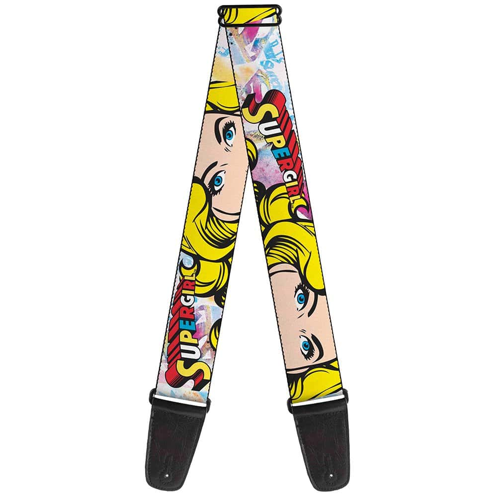 Correa de guitarra Buckle-Down - SUPERGIRL con rostro de