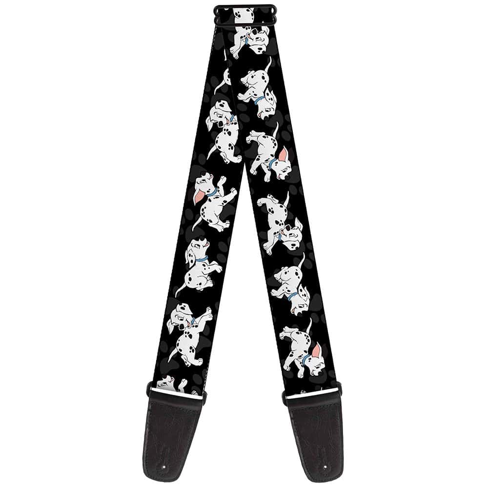 Correa de guitarra Buckle-Down - Dálmatas Corriendo/Patas