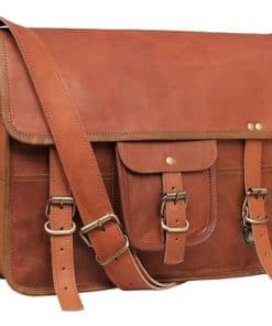 Bolso de Hombro Mensajero de Cuero Vintage de Estilo 15