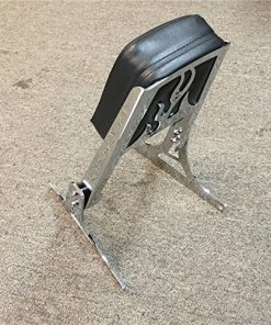 SMT- Respaldo con espalda de llamas cromado con almohadilla