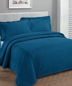 Colcha de cama de lujo Fancy Collection -Azul