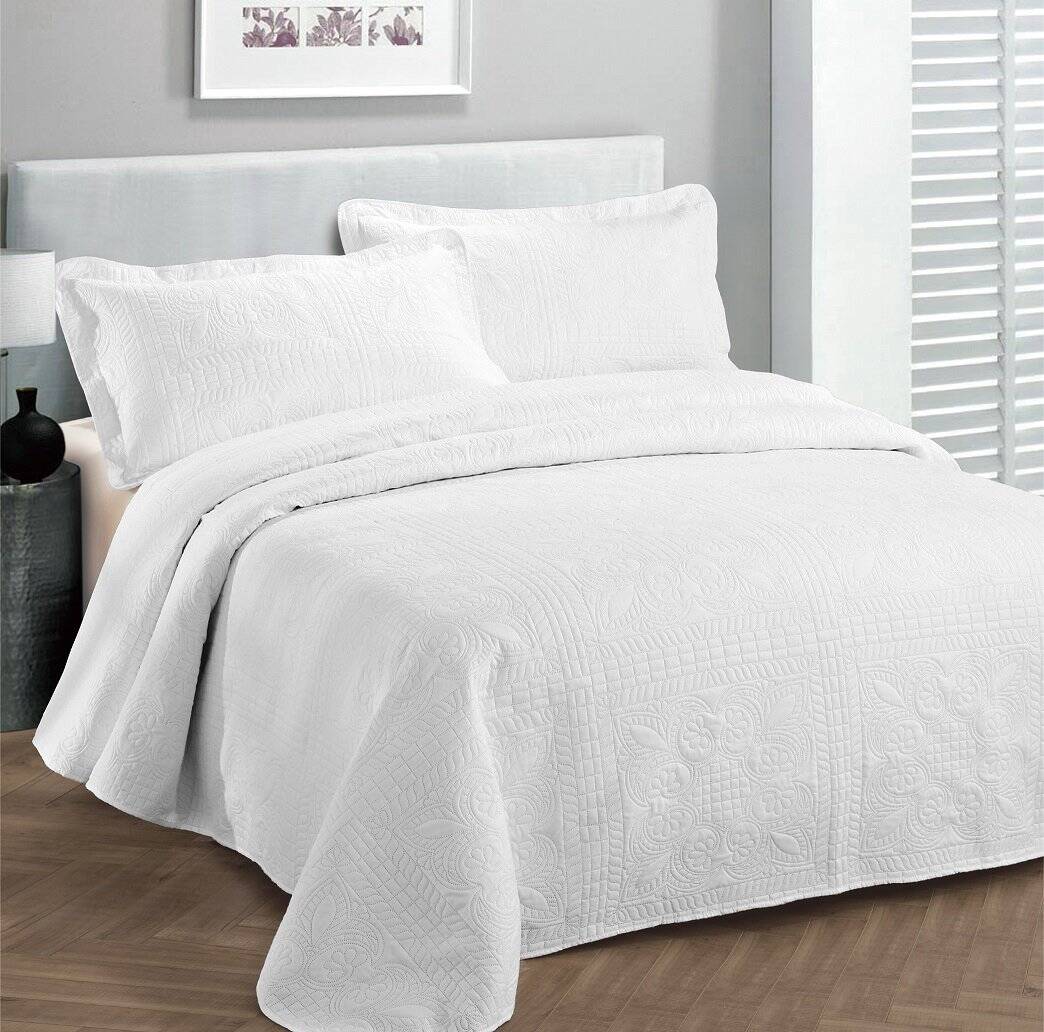 Colcha de Cama de Lujo Fancy Collection -Blanco