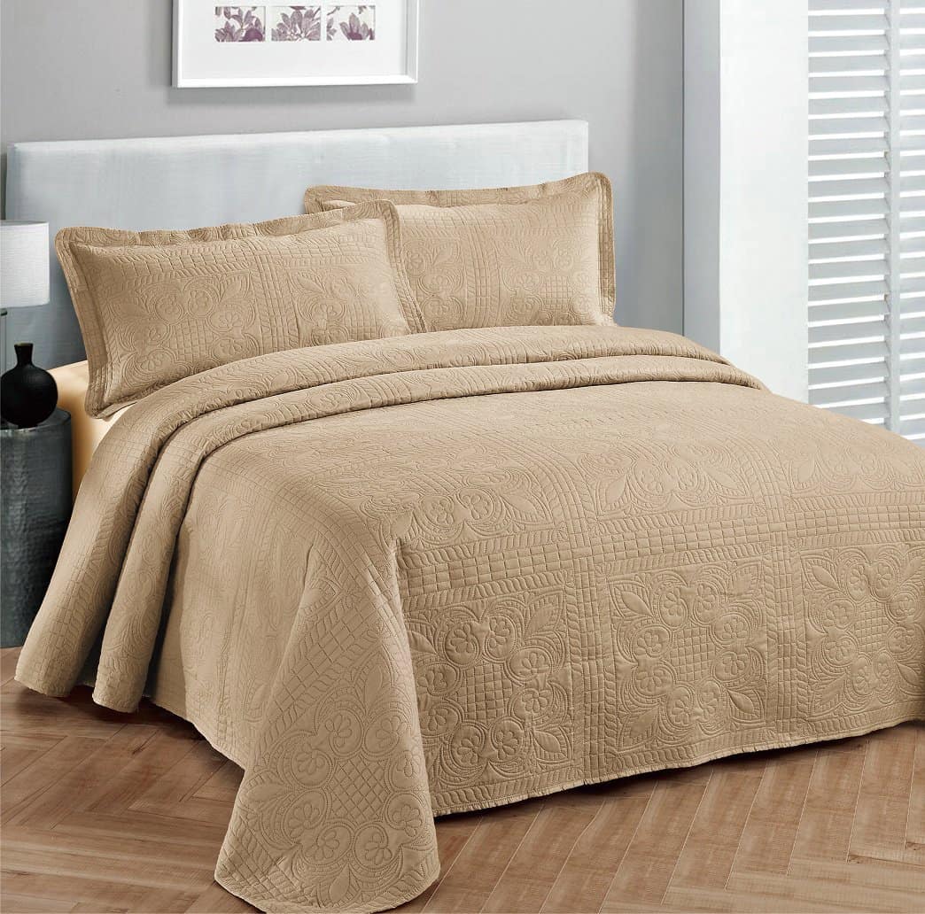 Colcha de Cama de Lujo Fancy Collection -Taupe