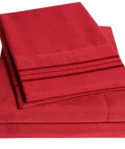 Juego de sábanas 1500 Supreme Collection - -Rojo