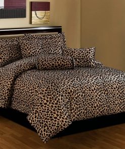 Juego de Ropa de Cama de 7 Piezas en Tamaño Queen Negro y