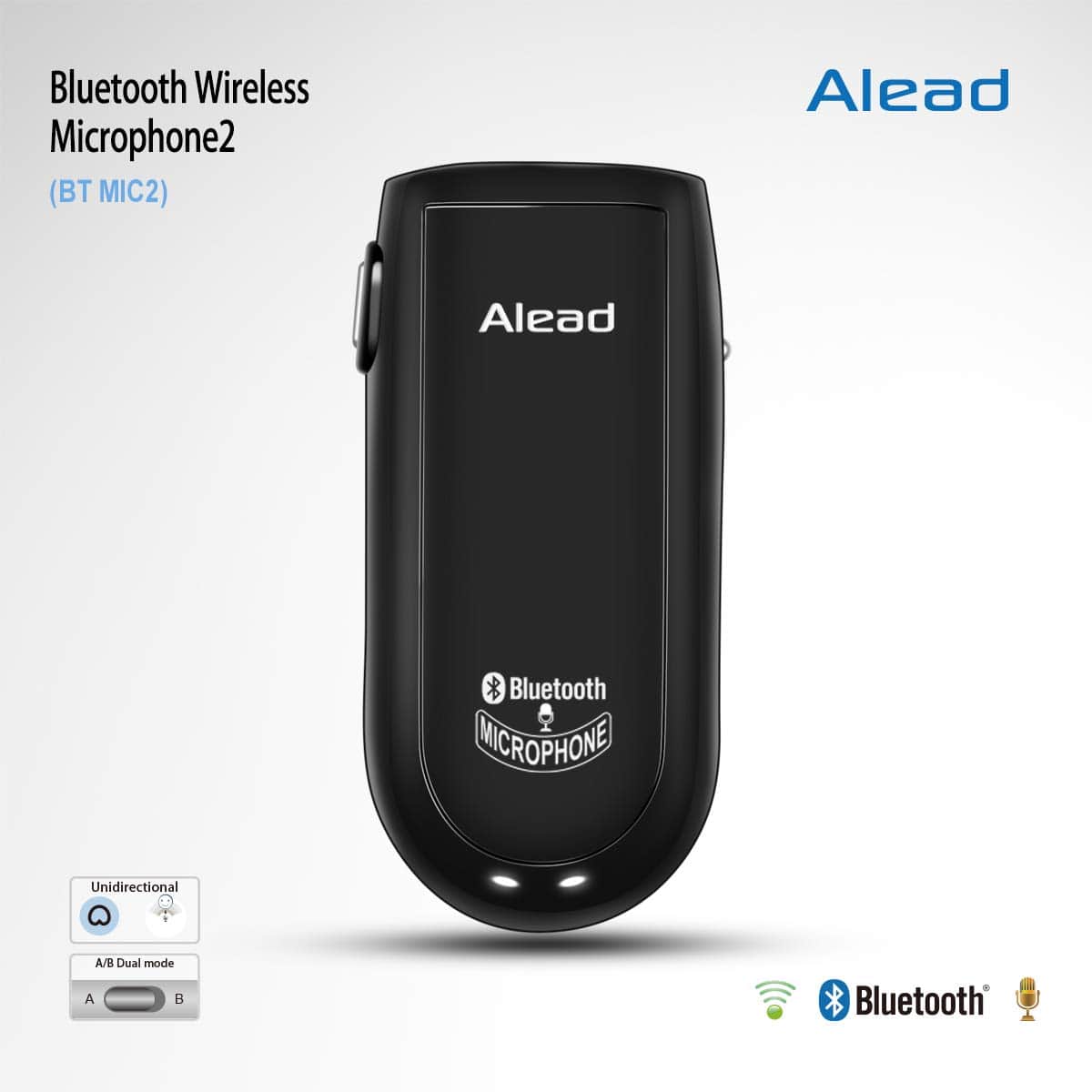 Alead Nolan MIC2 Micrófono Bluetooth, Larga Distancia, Baja - Imagen 3