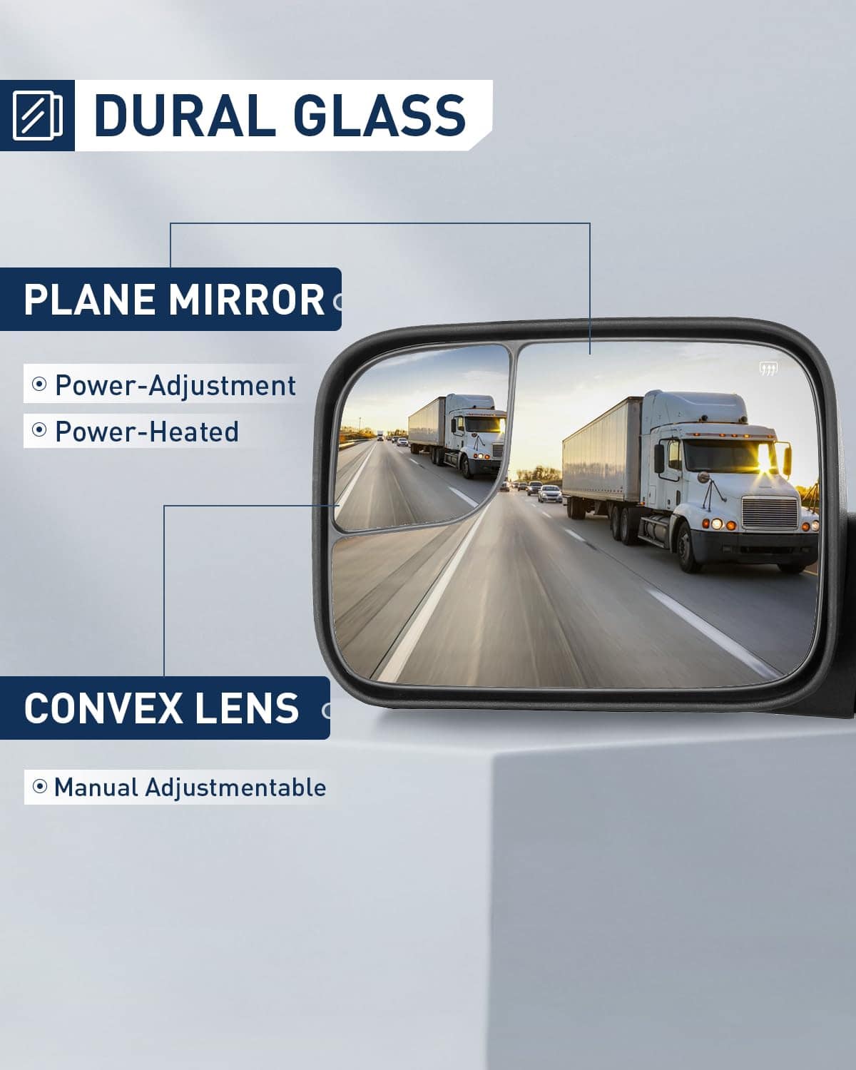 Espejos de Remolque ECCPP aptos para 02-08 para Dodge Ram - Imagen 4