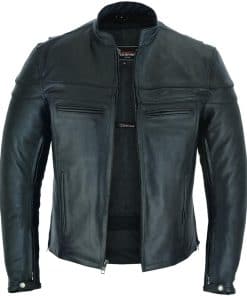 Chaqueta de Cuero para Motocicleta para Hombre Vance