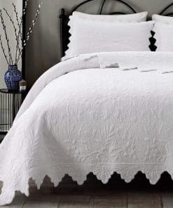 Juego de Edredones Brandream Blanco Tamaño Queen Colchas