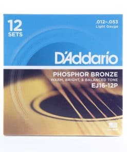 Paquete de 12 cuerdas de guitarra acústica D'Addario EJ16