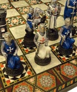 Juego de ajedrez Medieval Times Crusades Warrior Azul y
