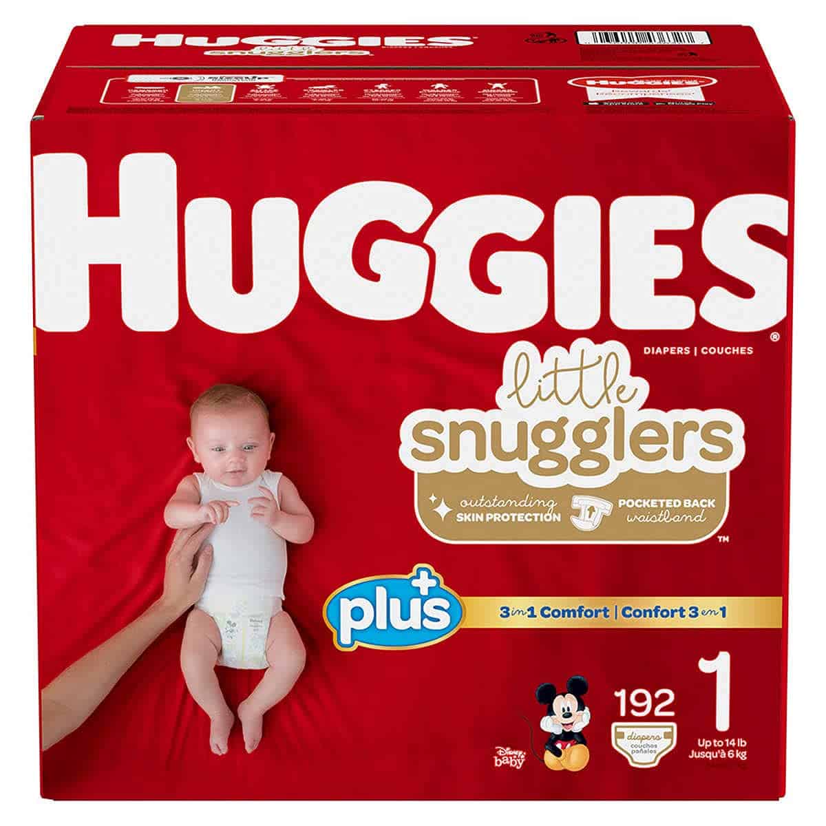 Pañales Huggies Little Snugglers Plus Talla 1, 192 Unidades