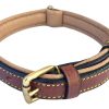 Collar de Perro de Cuero Marrón Acolchado Soft Touch, Talla