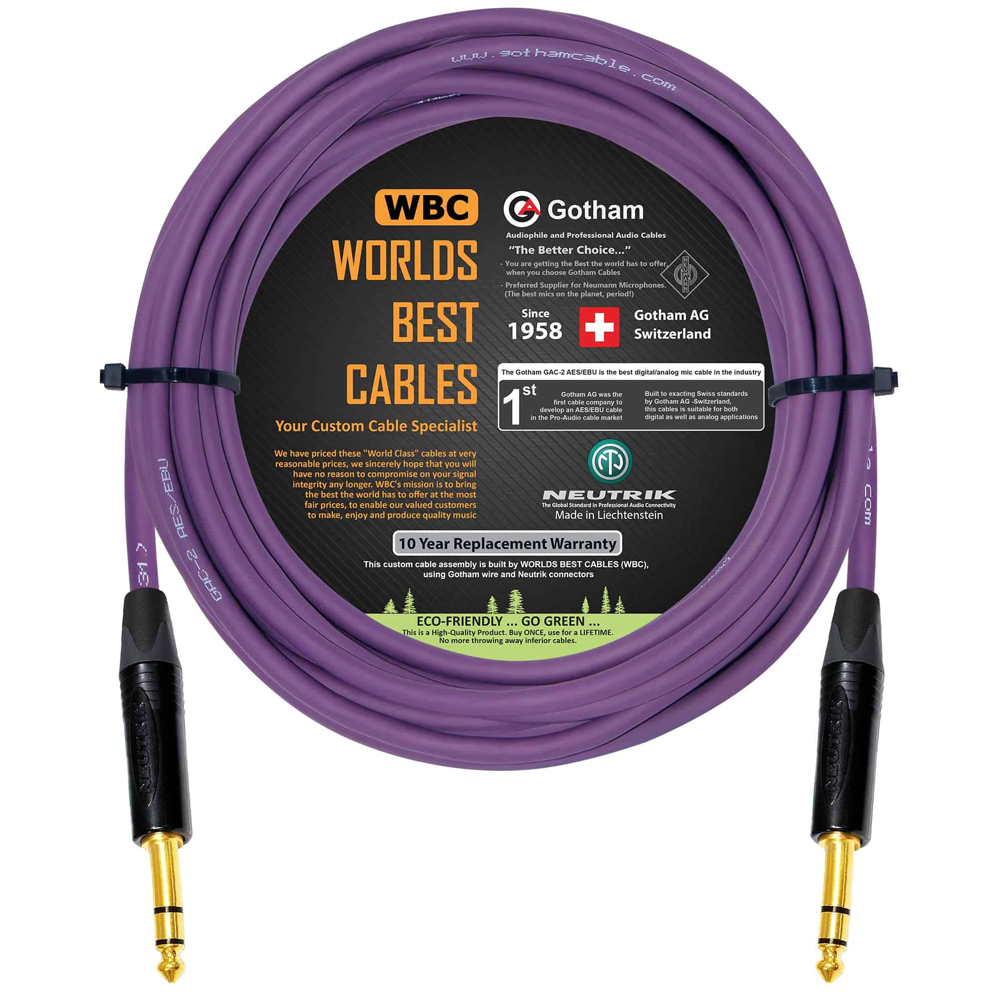 Cable de Audio Digital y Analógico Equilibrado -Púrpura