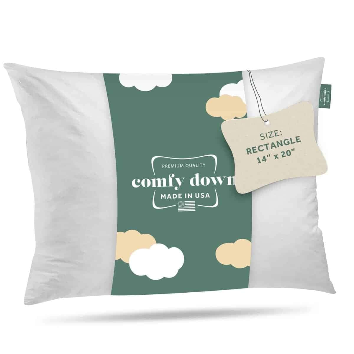 Inserto de almohada decorativa ComfyDown, -Blanco