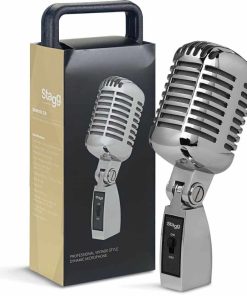 Micrófono dinámico Stagg SDM100 CR, plata