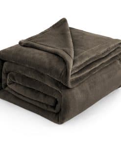 Mantas de Franela Bedsure Tamaño Queen Marrón - Manta de