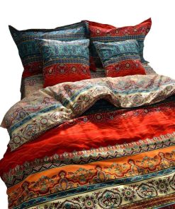 LELVA Juego de Funda nórdica King Rayas Coloridas Juego de