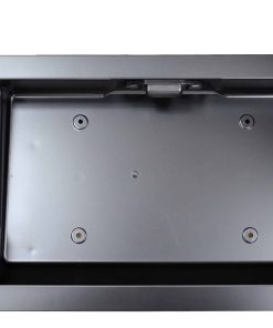 Soporte de placa de licencia exterior con manija, negro