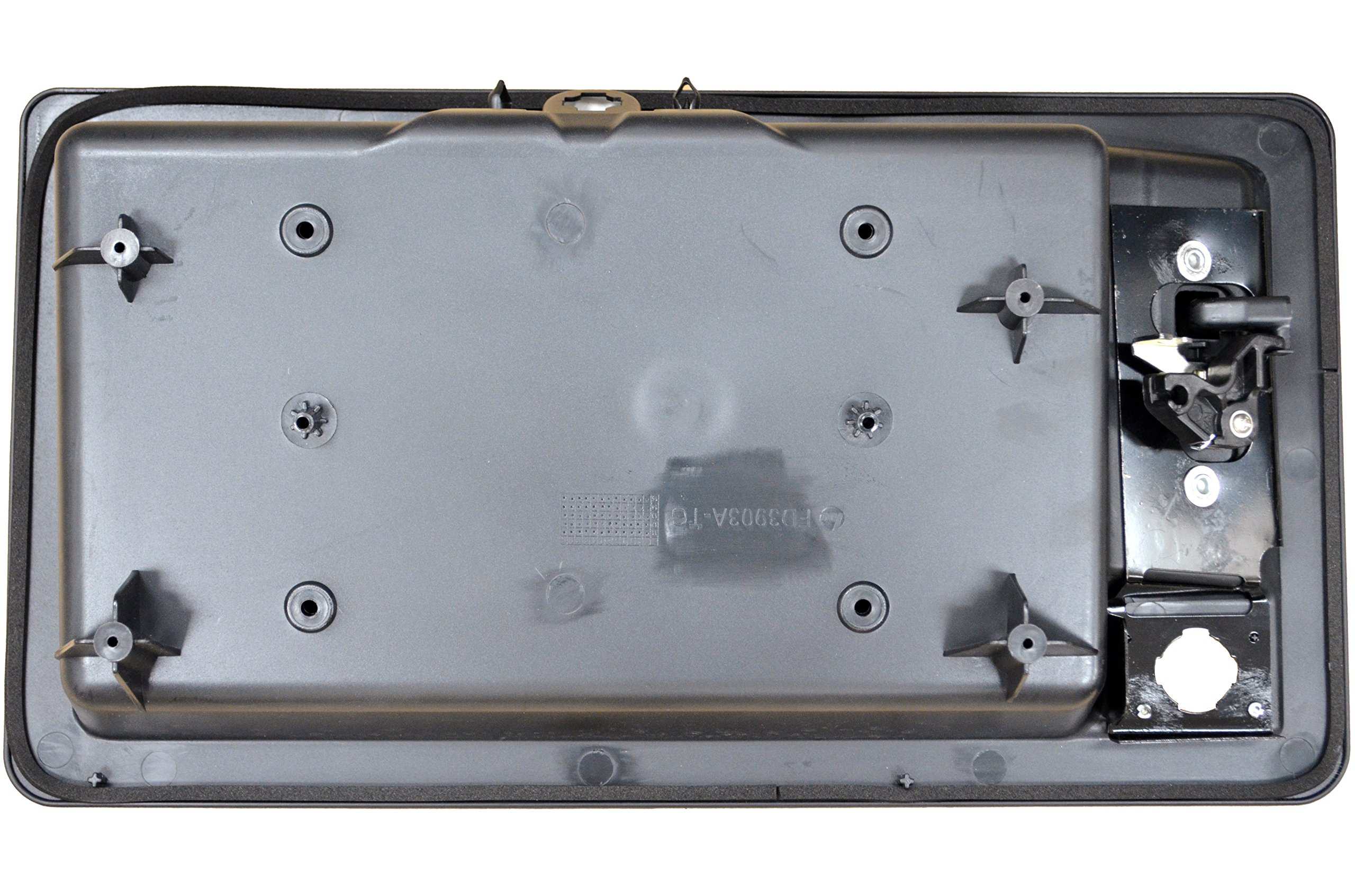 Soporte de placa de licencia exterior con manija, negro - Imagen 3