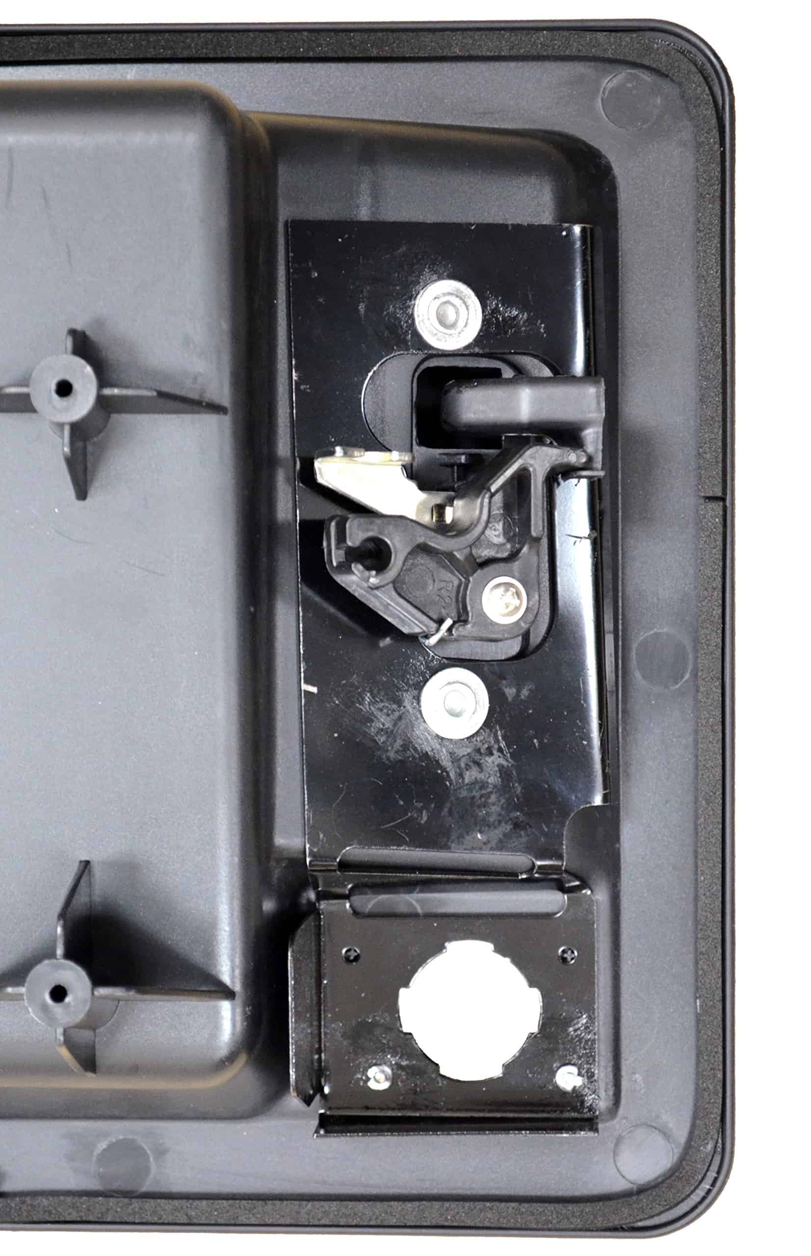 Soporte de placa de licencia exterior con manija, negro - Imagen 4