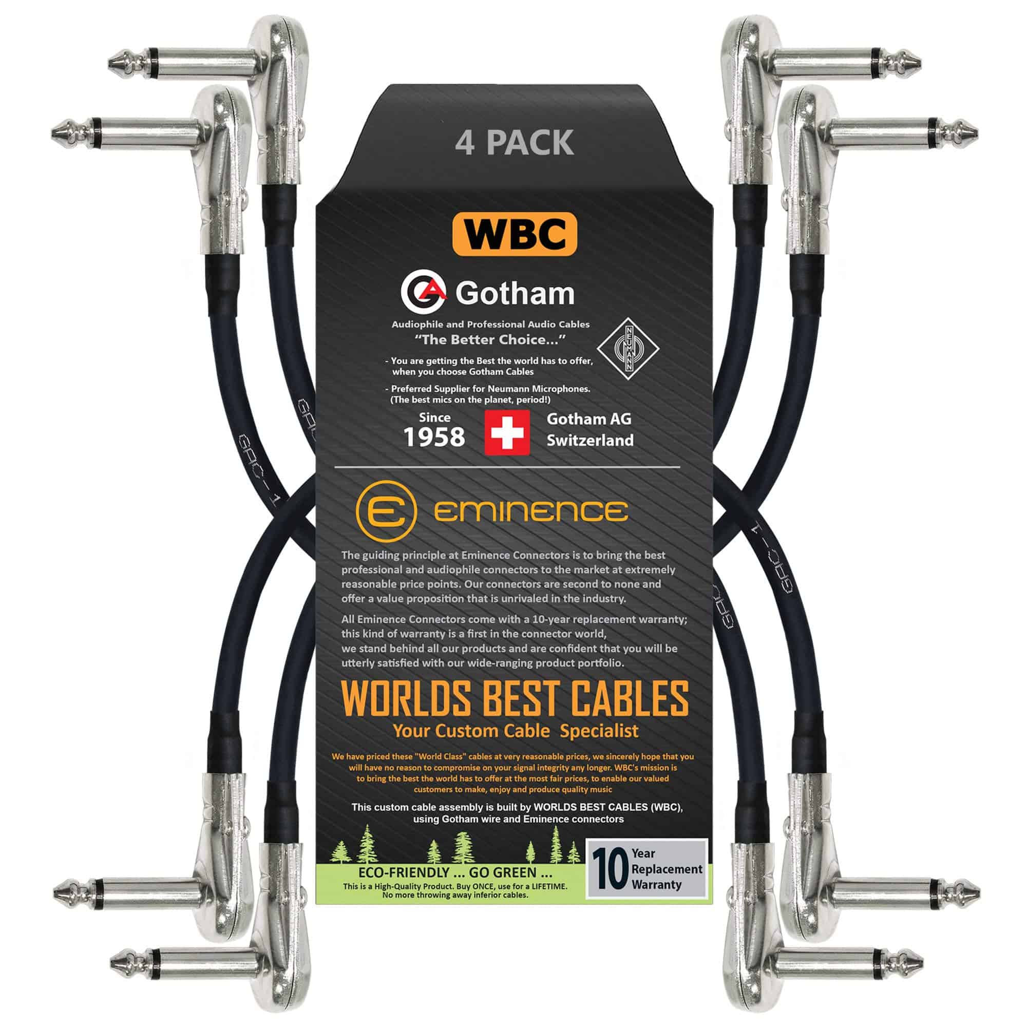 4 Unidades - 11 Pulgadas Gotham GAC-1 - Cable de