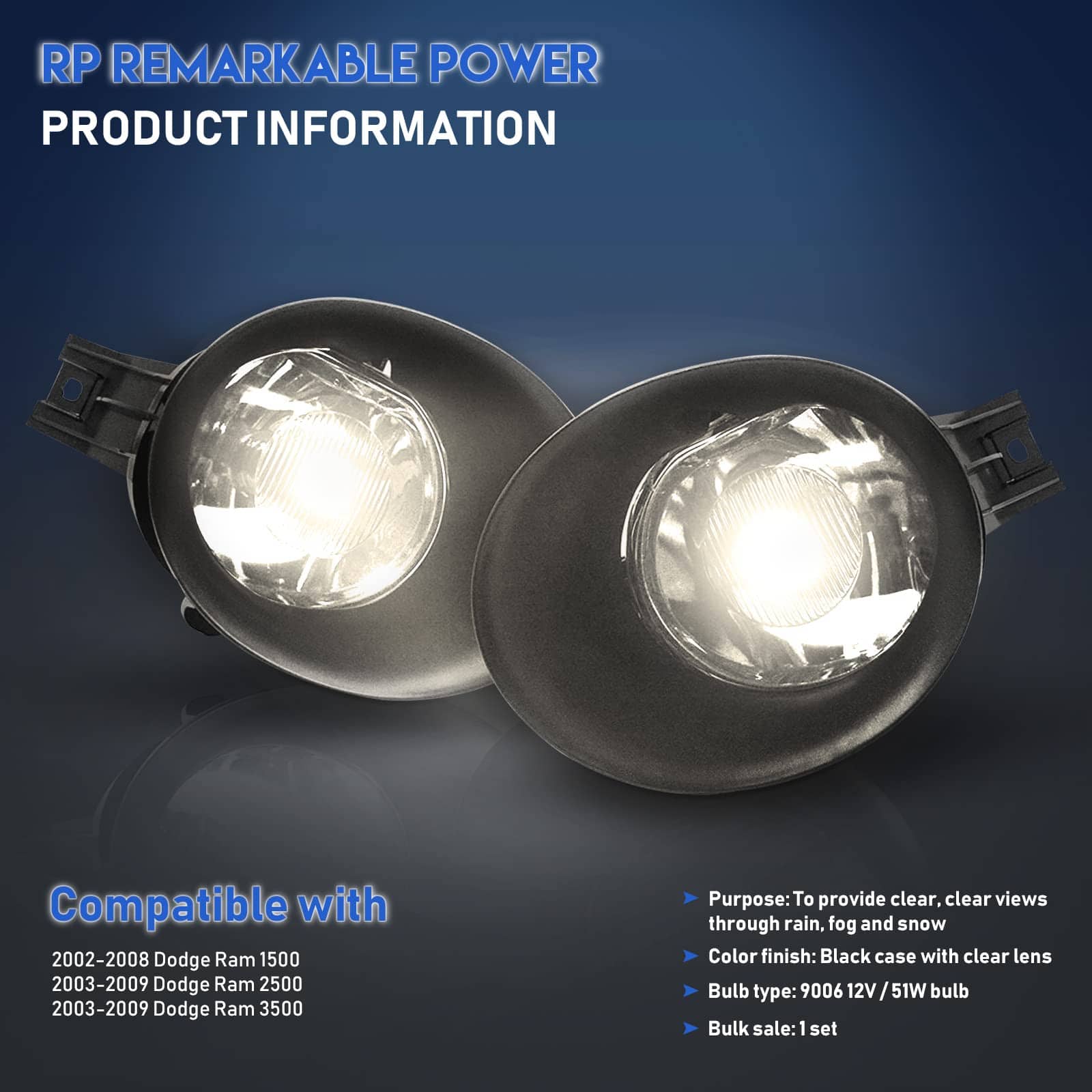RP Remarkable Power, Faro de niebla para Ram 1500/2500/3500 - Imagen 3