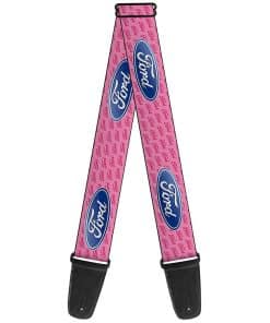 Correa de guitarra Buckle-Down - Ford Oval con texto ROSA