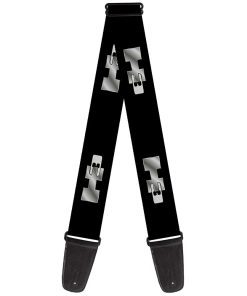 Correa para guitarra Buckle-Down - H3 Negro/Plateado Logo
